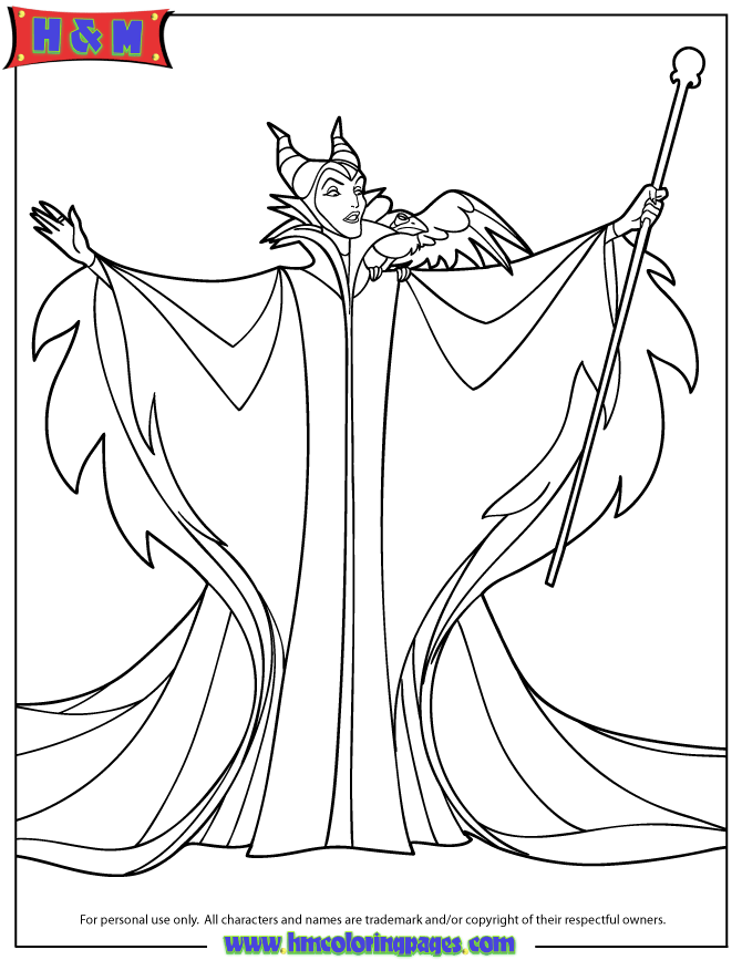 Maleficent 10 Cool Coloring Page