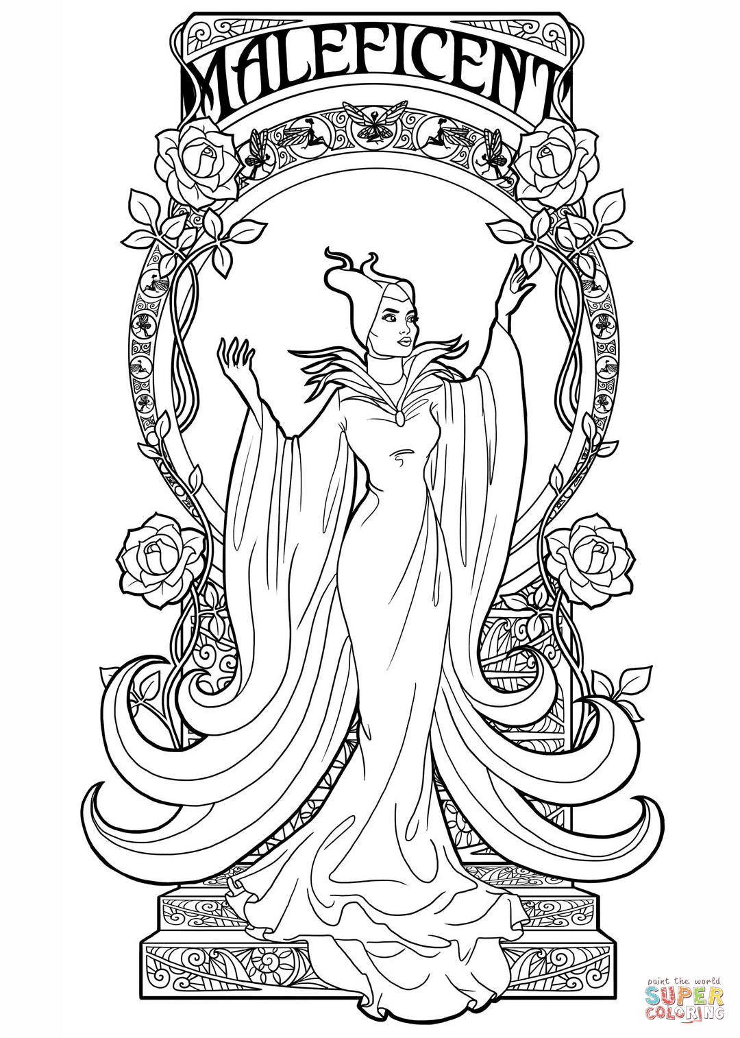 Cool Maleficent 11 Coloring Page