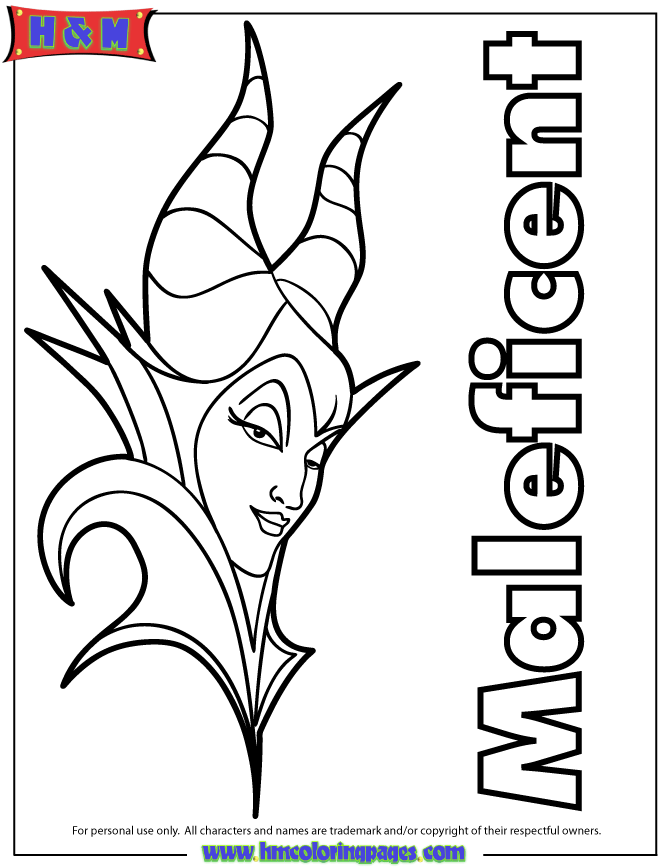 Maleficent 14 Cool Coloring Page