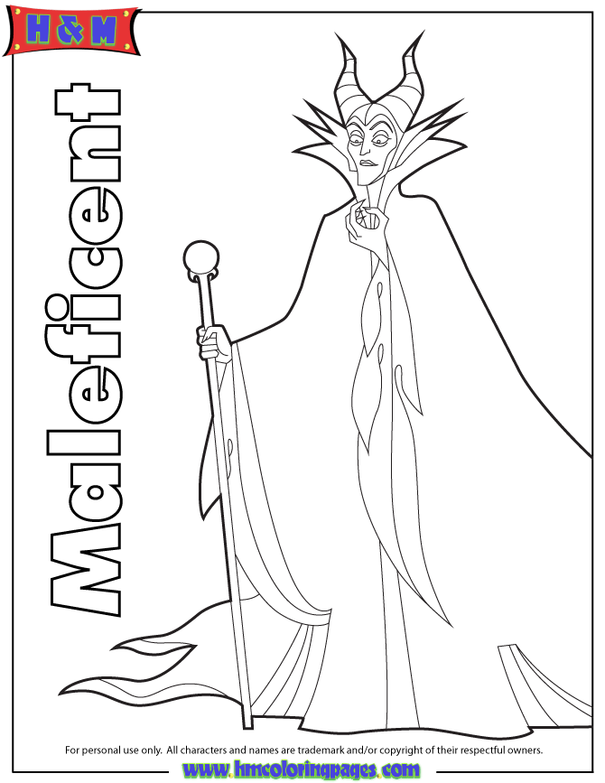 Cool Maleficent 15 Coloring Page