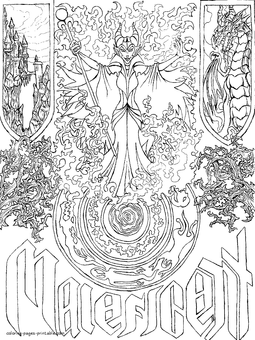 Maleficent 18 Cool Coloring Page