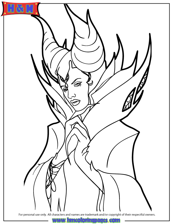 Cool Maleficent 19 Coloring Page
