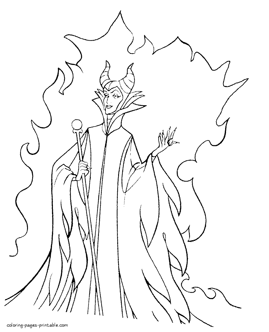 Maleficent 25 For Kids Coloring Page