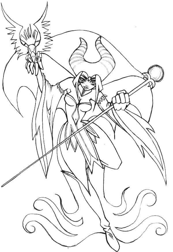 Cool Maleficent 27 Coloring Page