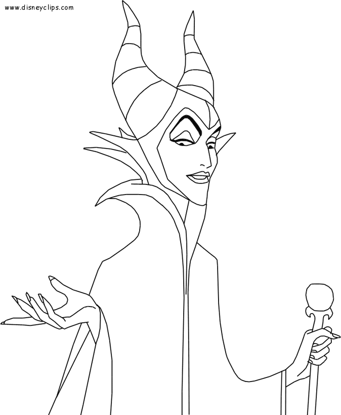 Maleficent 8 Cool Coloring Page