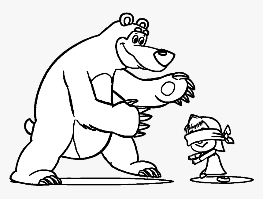 Masha Bear 16 For Kids Coloring Page