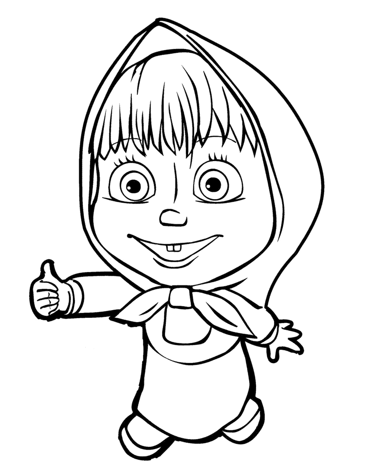 Masha Bear 4 For Kids Coloring Page