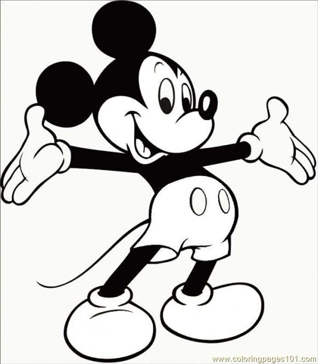 Mickey Mouse 2 Cool Coloring Page