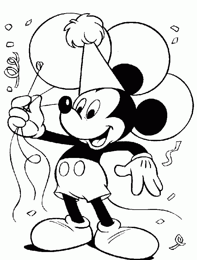 Cool Mickey Mouse 3 Coloring Page