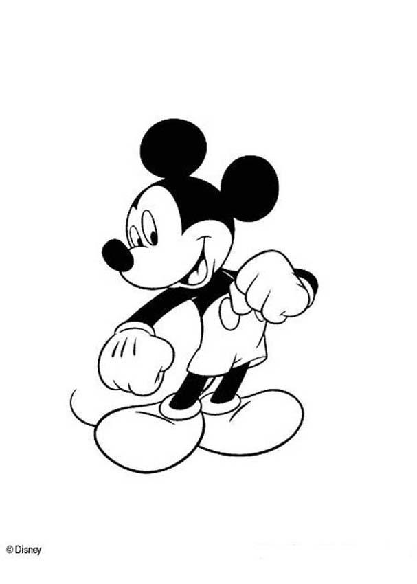 Mickey Mouse 4 Cool Coloring Page