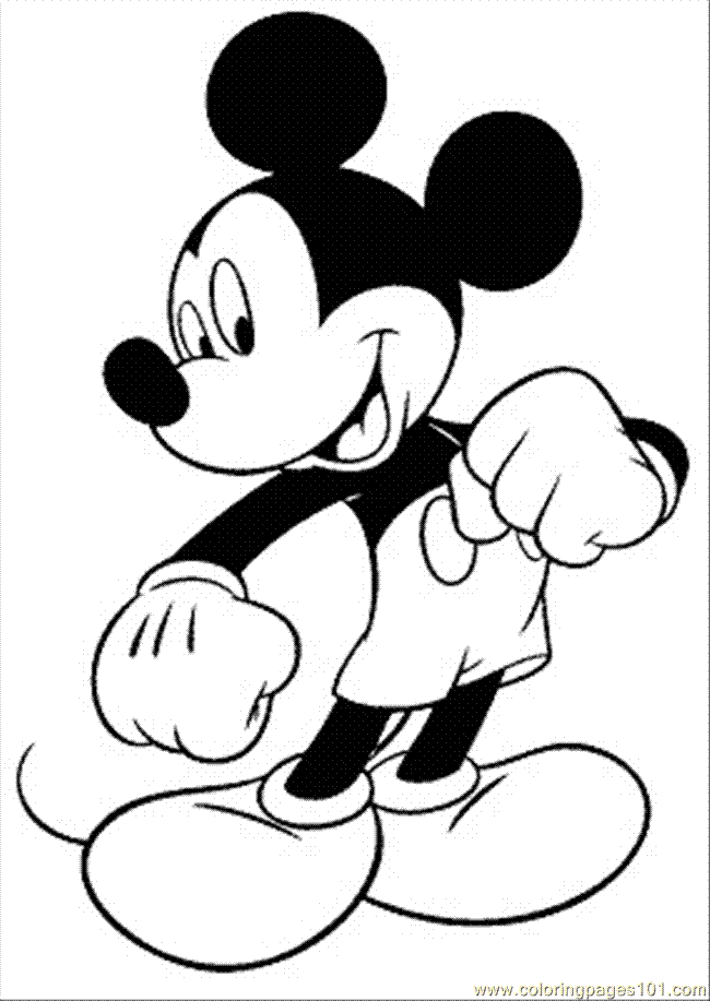 Mickey Mouse 9 For Kids Coloring Page