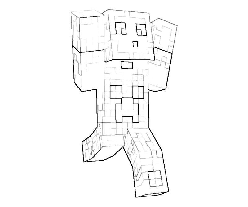 Minecraft 1 Cool Coloring Page
