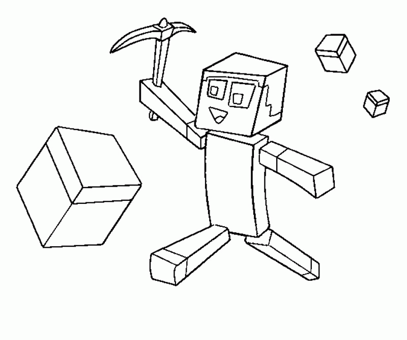 Minecraft 10 For Kids Coloring Page