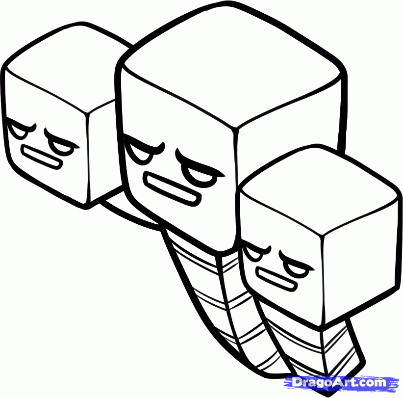 Minecraft 14 For Kids Coloring Page