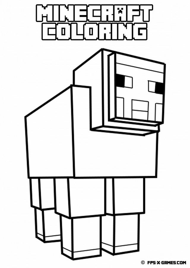 Minecraft 15 Cool Coloring Page