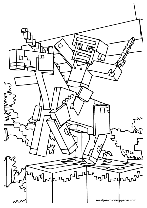 Cool Minecraft 24 Coloring Page