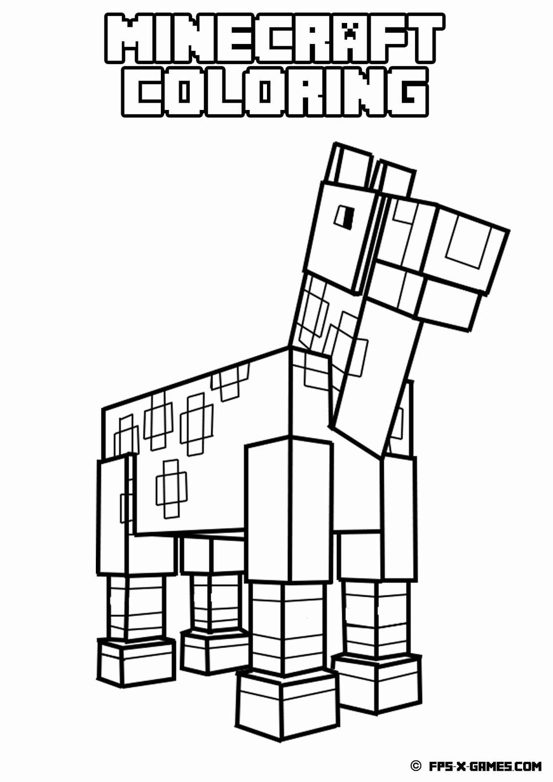 Minecraft 27 Cool Coloring Page