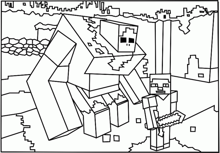 Cool Minecraft 28 Coloring Page
