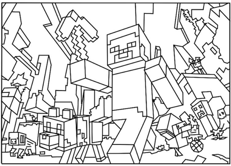 Minecraft 31 Cool Coloring Page