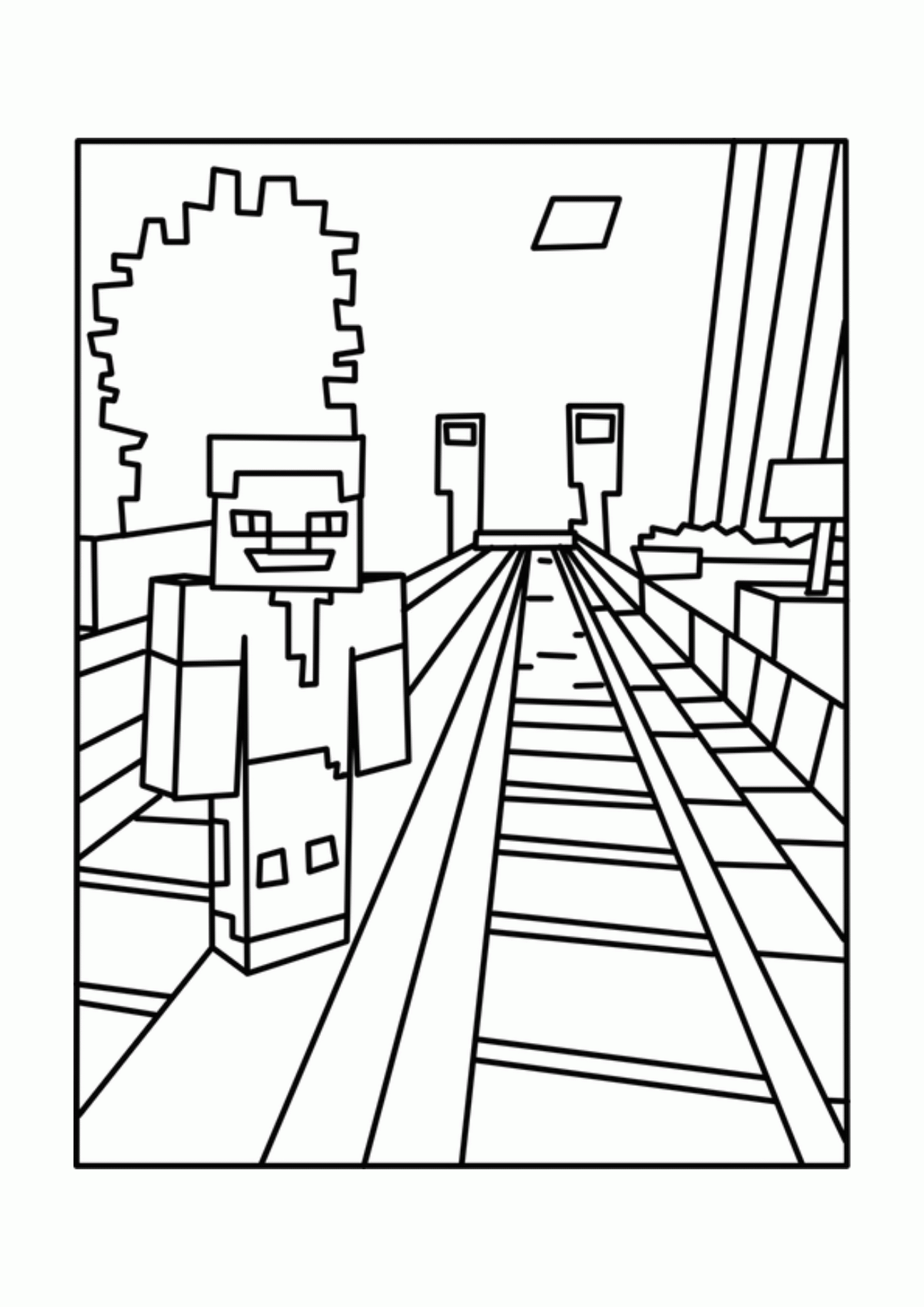 Cool Minecraft 32 Coloring Page