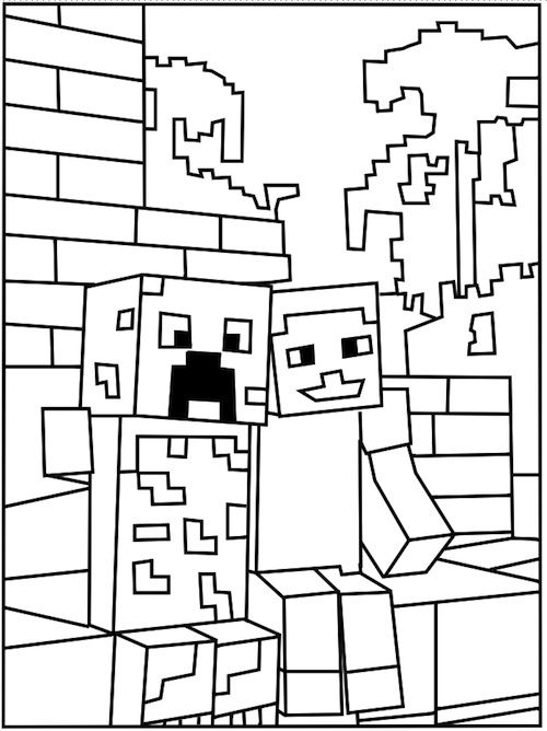 Minecraft 33 Cool Coloring Page