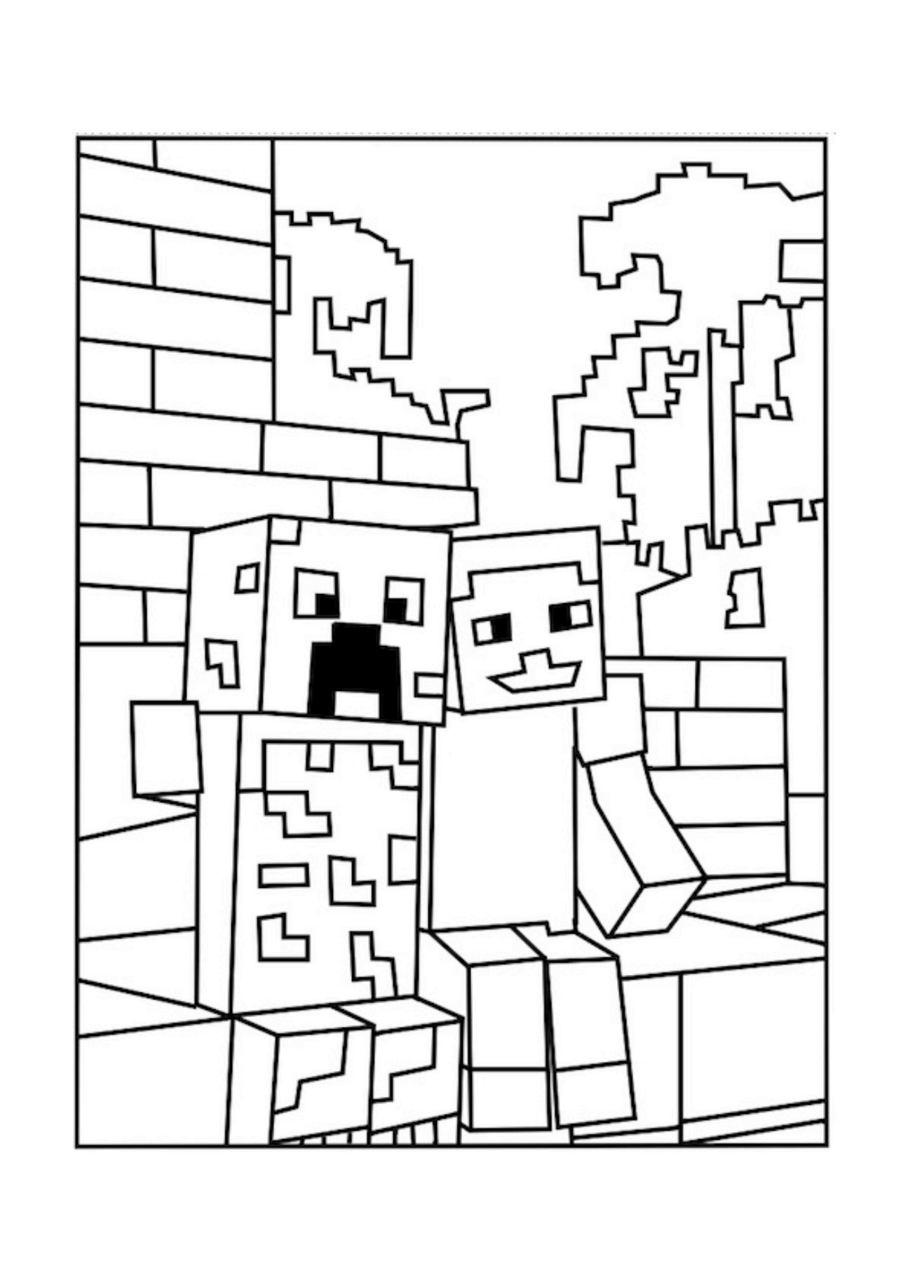 Cool Minecraft 36 Coloring Page