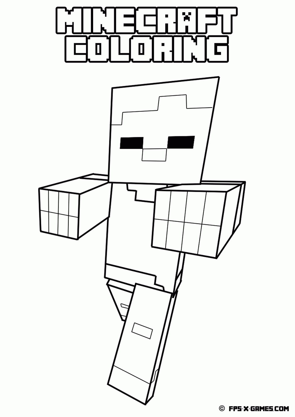 Minecraft 37 Cool Coloring Page