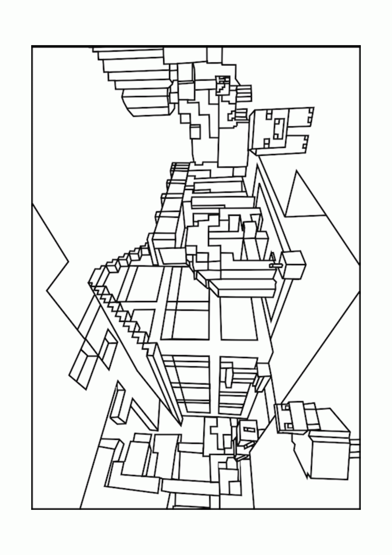 Minecraft 38 For Kids Coloring Page