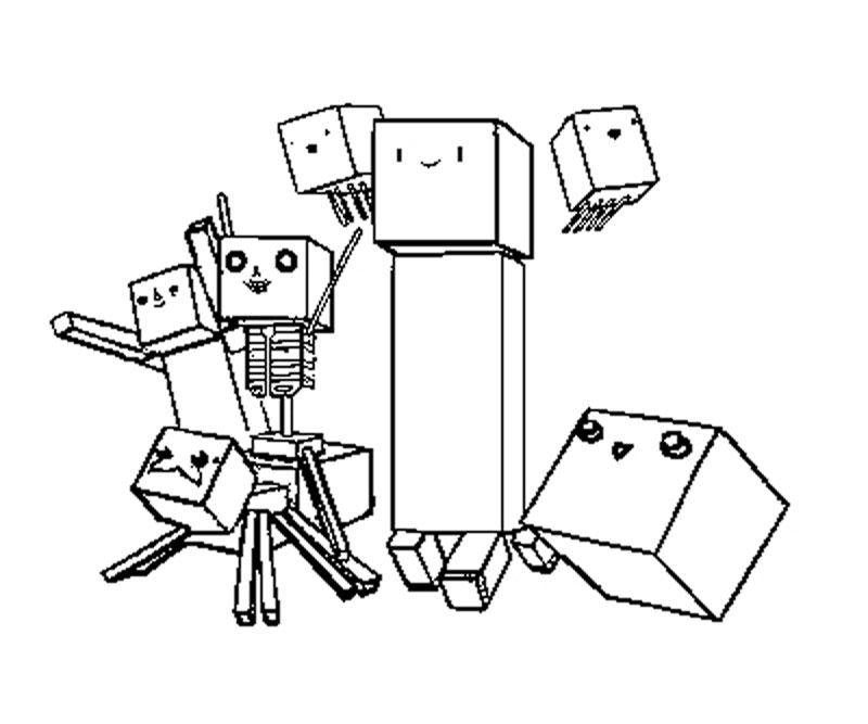 Cool Minecraft 4 Coloring Page