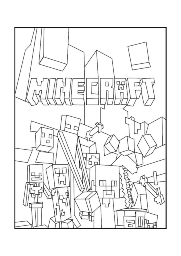 Minecraft 49 Cool Coloring Page