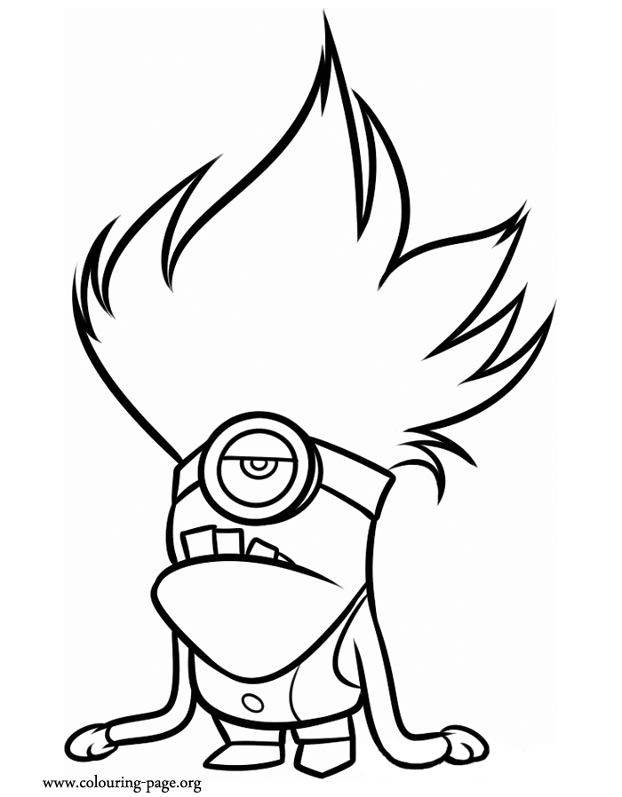 Cool Minion 1 Coloring Page