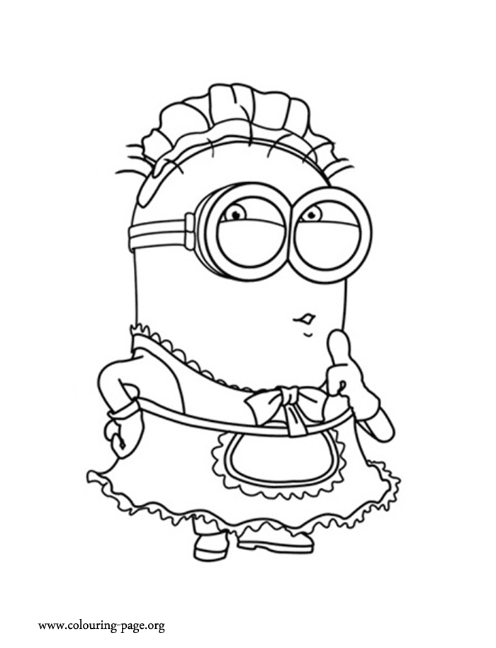 Minion 12 Cool Coloring Page