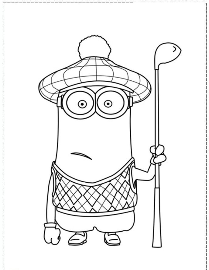 Minion 19 For Kids Coloring Page