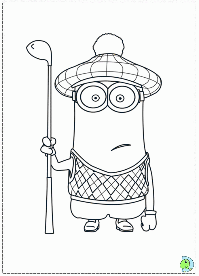 Cool Minion 21 Coloring Page
