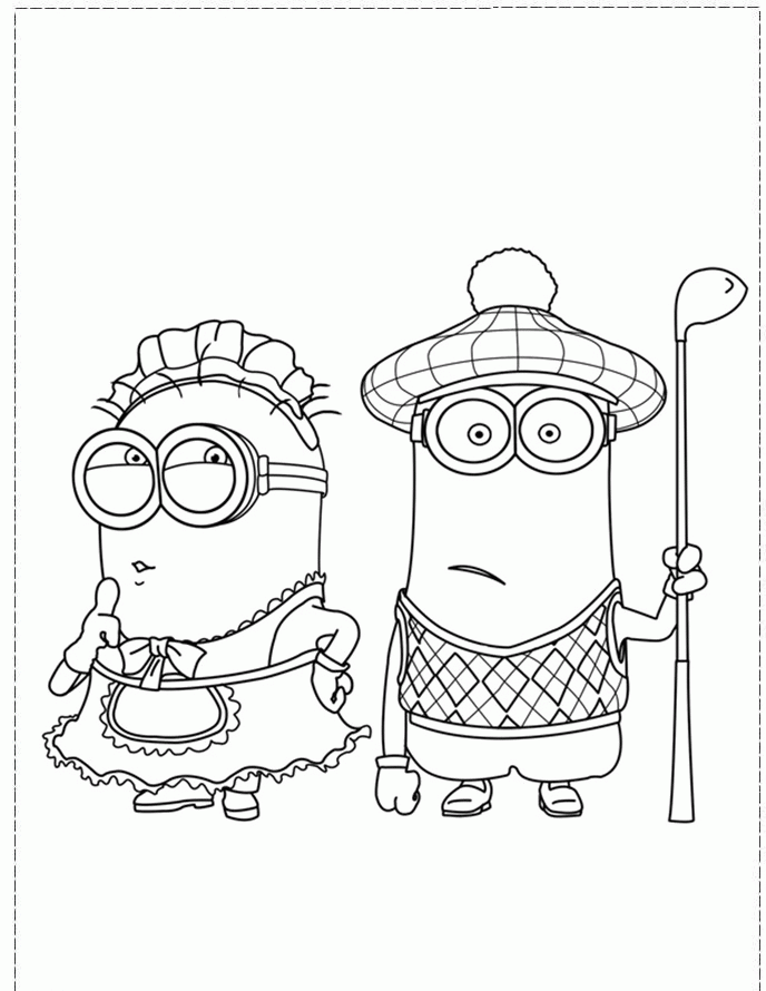 Minion 27 For Kids Coloring Page