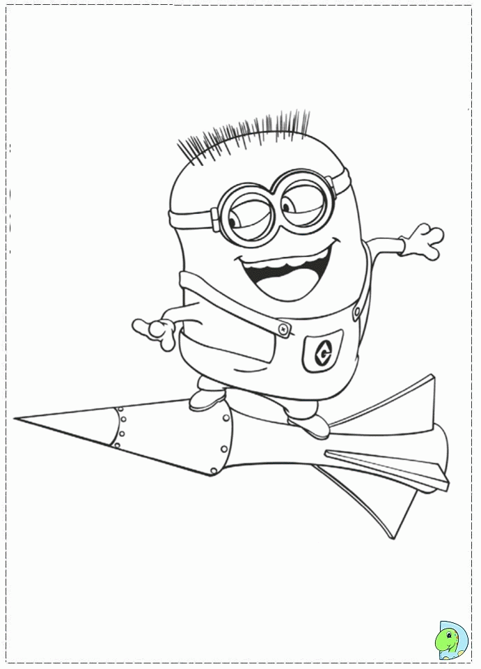 Cool Minion 33 Coloring Page