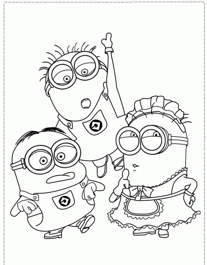 Cool Minion 37 Coloring Page