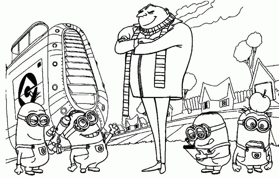 Minion 43 For Kids Coloring Page
