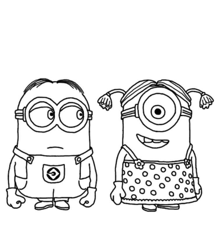 Minion 7 For Kids Coloring Page