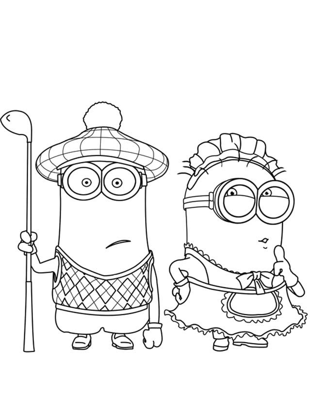 Minion 8 Cool Coloring Page