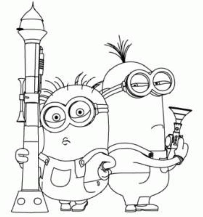 Cool Minion 9 Coloring Page