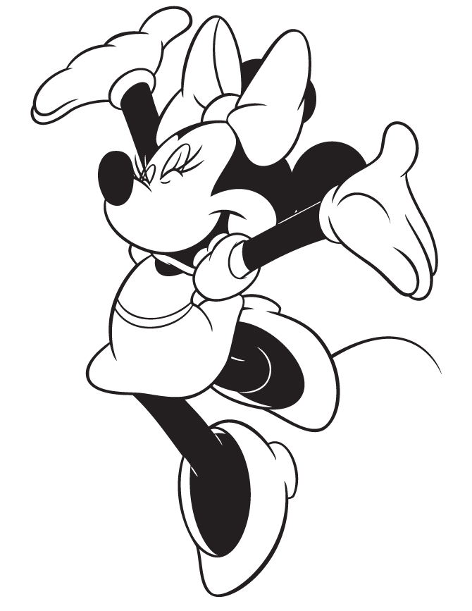 Cool Minnie Mouse 12 Coloring Page
