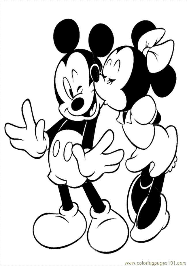 Minnie Mouse 2 For Kids Coloring Page