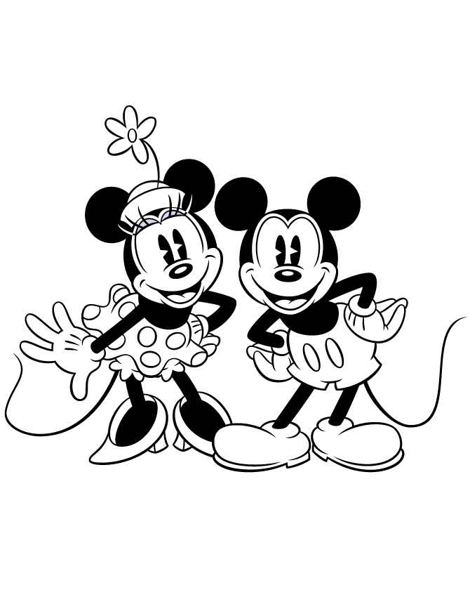 Cool Minnie Mouse 20 Coloring Page