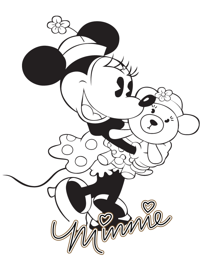 Cool Minnie Mouse 32 Coloring Page