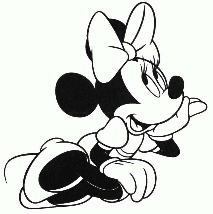 Cool Minnie Mouse 4 Coloring Page