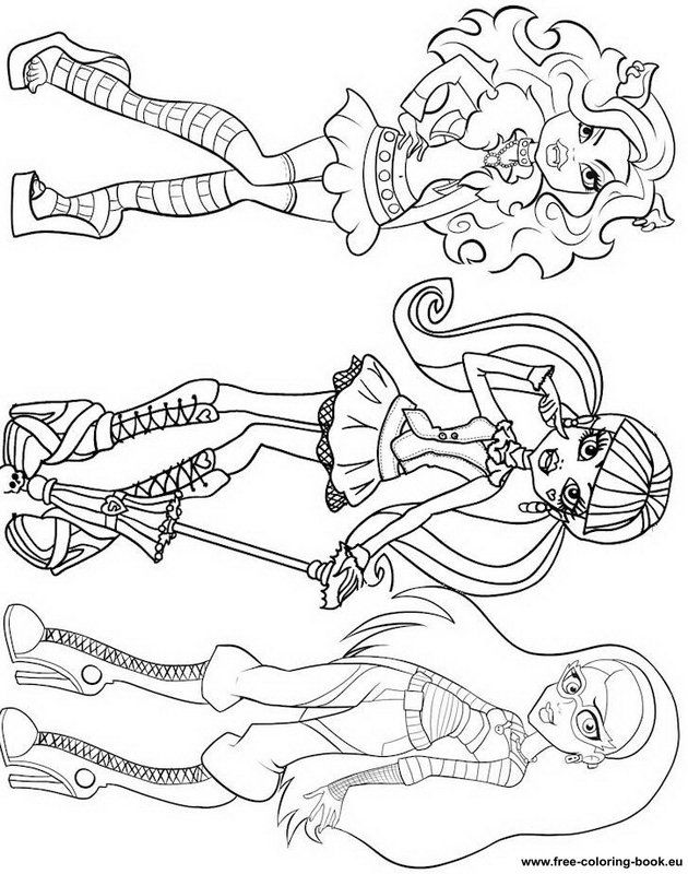 Monster High 12 cool Coloring Page