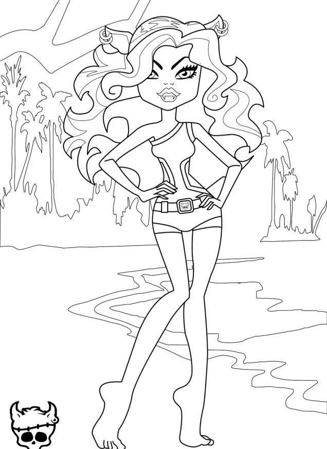Monster High 13 For Kids Coloring Page