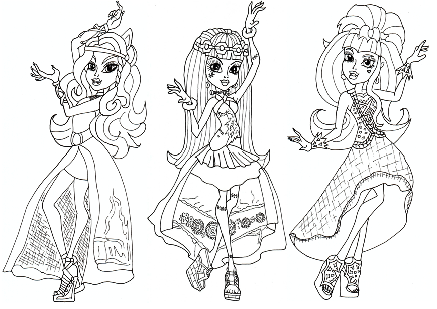 Monster High 18 cool Coloring Page