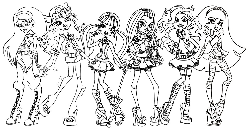 Monster High 7 For Kids Coloring Page